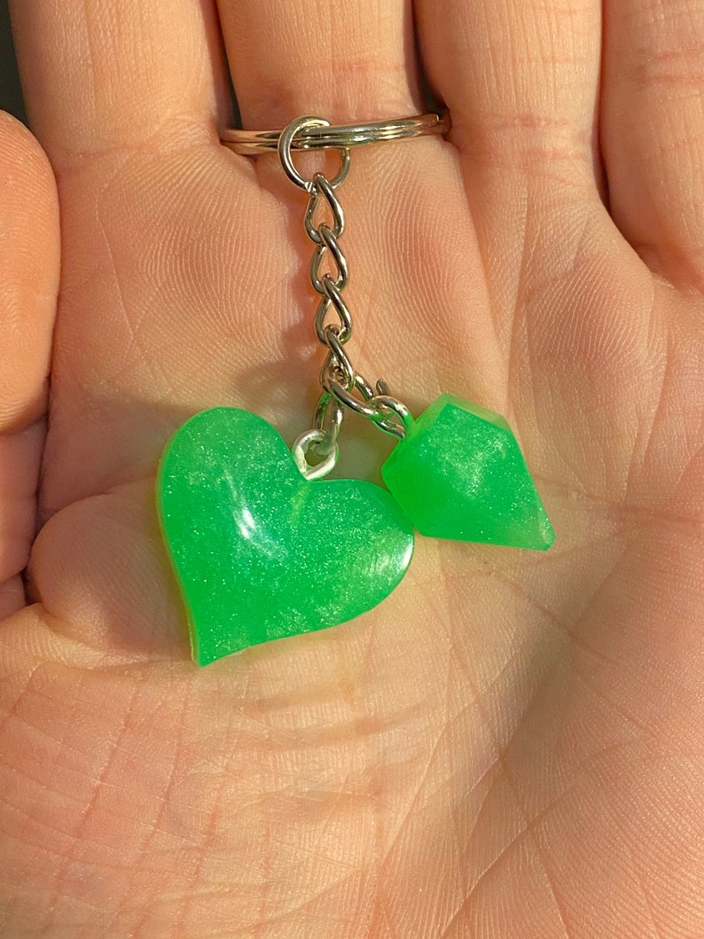 Perfect Gift Idea for Valentine\u2019s Day Any Color! Custom Resin Heart Keychains Personalized Gift Ideas Bulk Orders Available