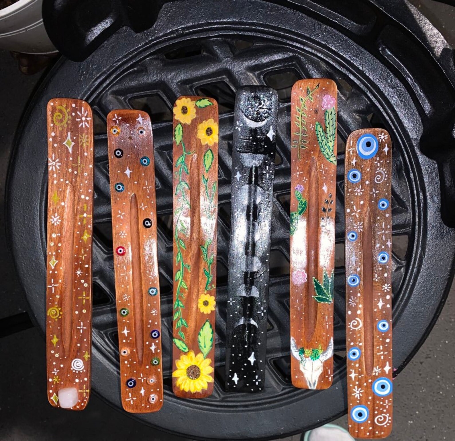 Hand painted incense stick holder Etsy