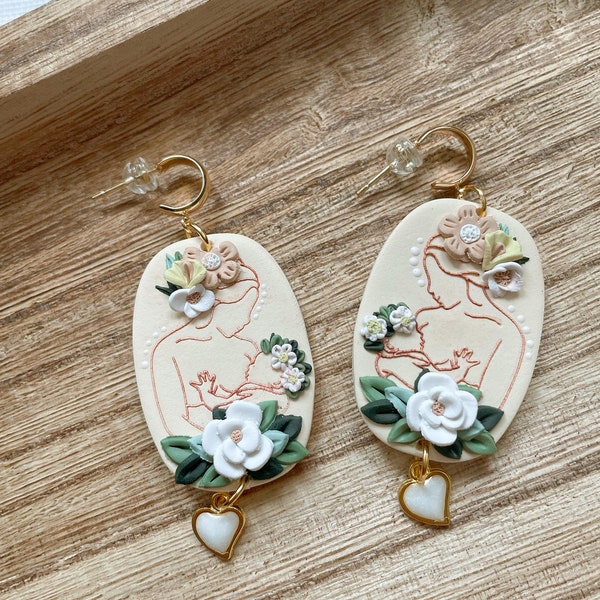 Breastmilk Keepsake Earrings- *Pre-Orders Only* |Polymer Clay|Floral|Mothers Day|Gift Idea|Mom and baby|Made to Order|Accessories|Breastfeed