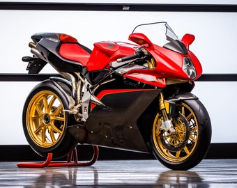 MV Agusta F4 1000 Tamburini 24 x 36 inch (2ft x 3ft) art print signed by Nathan May