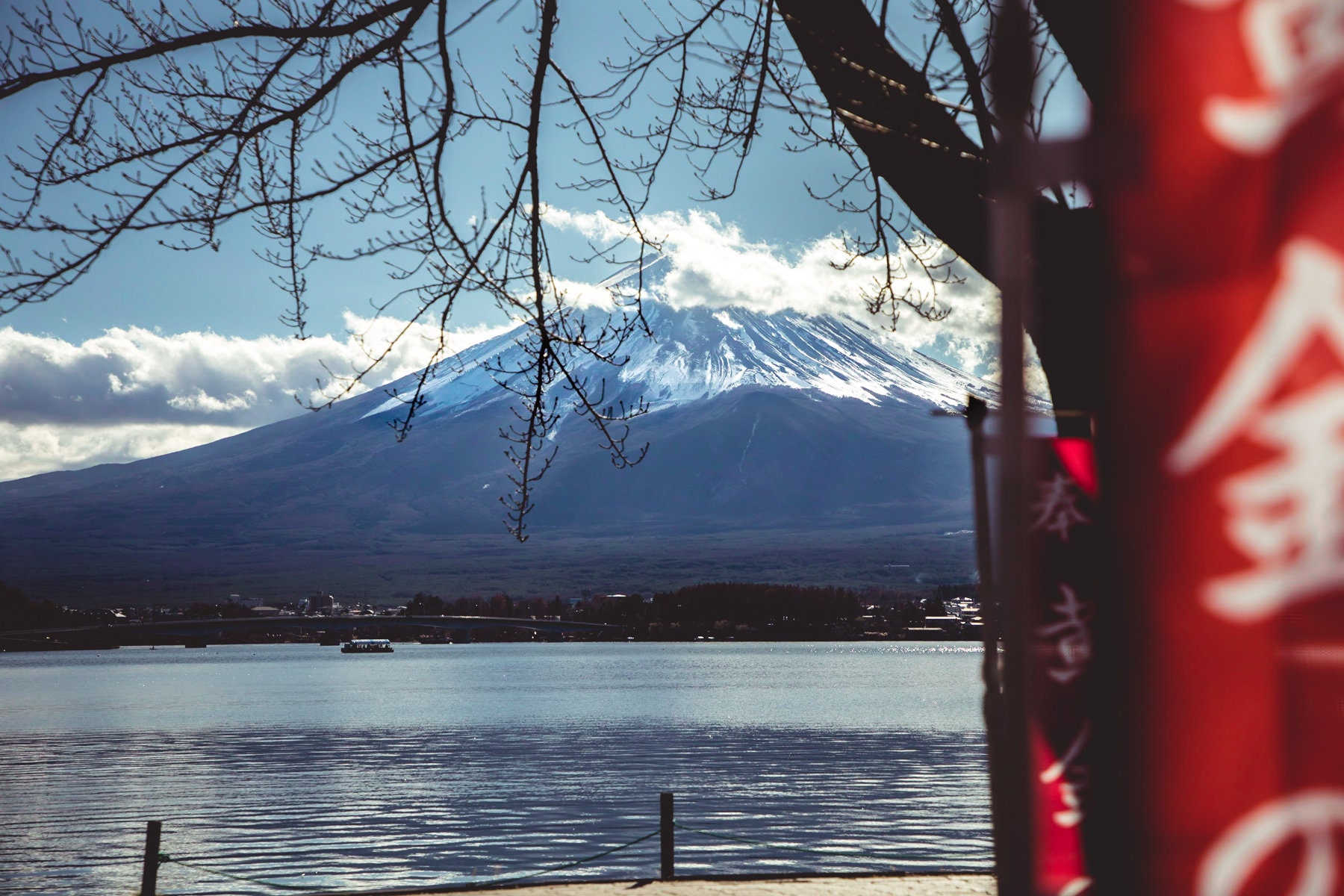 富士山圖 Mount Fuji From Lake Kawaguchi - 24 X 36 Inch (2ftx3ft) Art Print