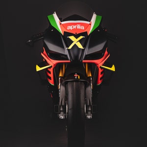 Aprilia RSV4 X - V2 - 24 x 36 inch (2ft x 3ft) art print signed by Nathan May