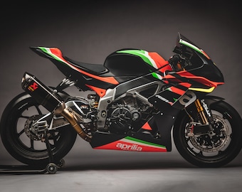 Aprilia RSV4 X 24 x 36 inch (2ft x 3ft) art print signed by Nathan May