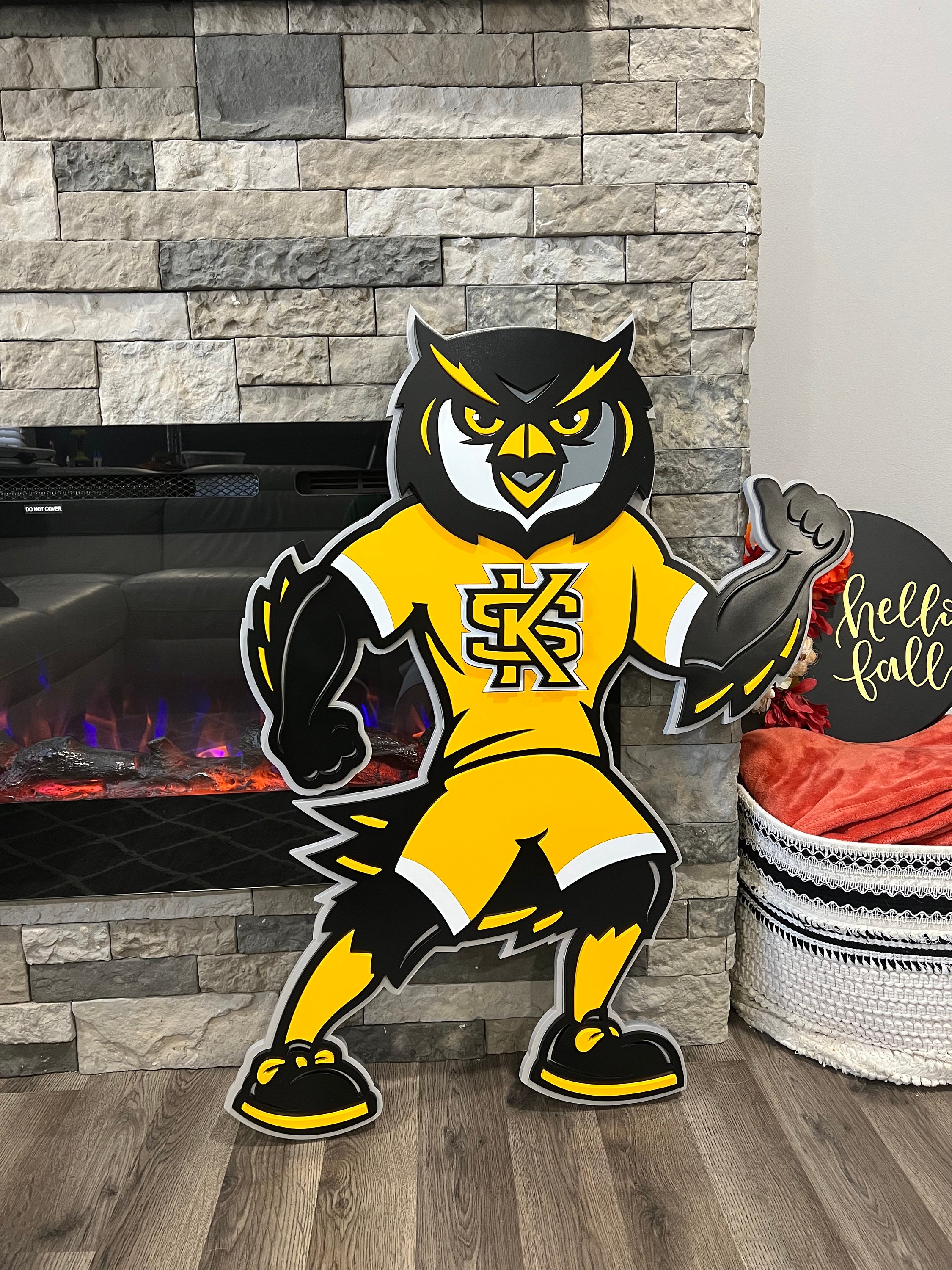3d Wooden Scrappy the Owl Wall Art. Kennesaw State's Mascot - Etsy