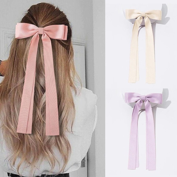 Sweet Ribbon Hair Bow Clips For Women Bow Hairpins Barrettes Hair  Accessories