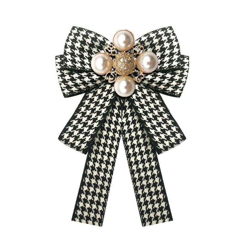 Double Layer Bow Tie Ladies Japanese Style Plaid Jacquard Etsy