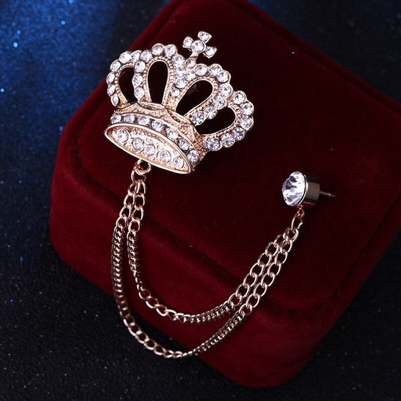 ASTER Queen Brooch Pins for Women Bling Luxury Fashion Crown Rhinestone  Brooch Lapel Pins Jewelry Pins Accessories For Dress Clothing