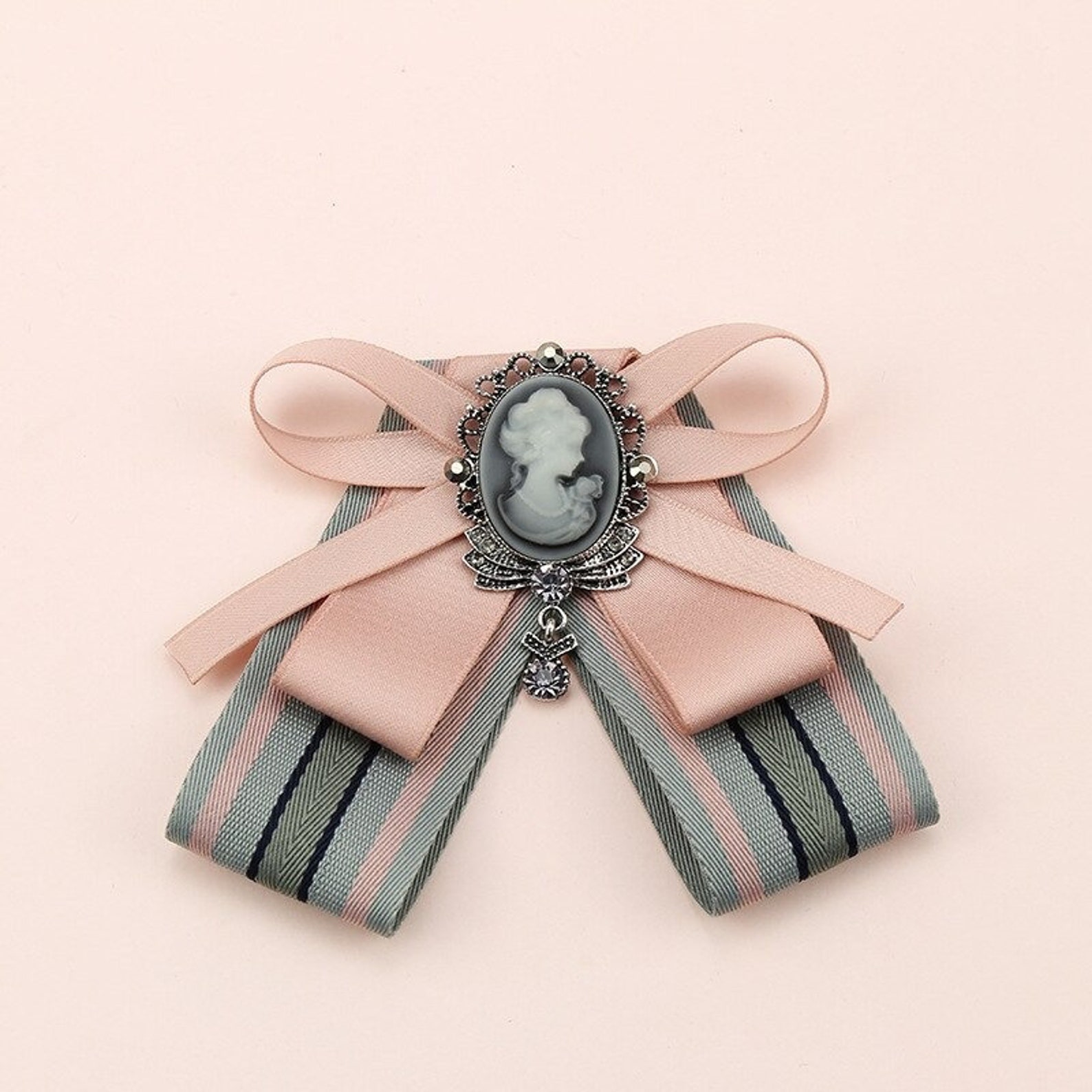 Korean Bow Tie Bowknot Ribbon Brooch Pin Beauty Head Necktie Shirt ...