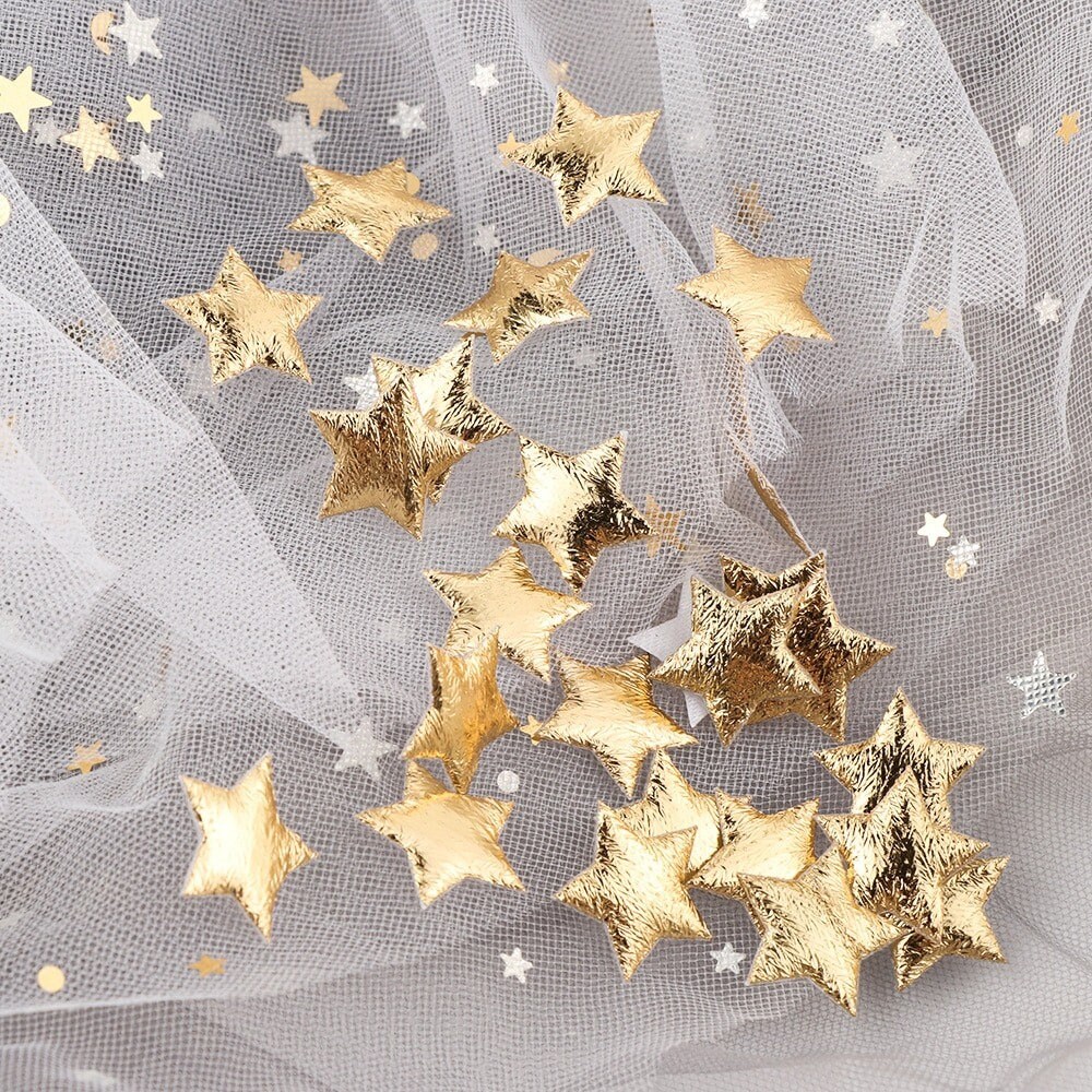 Ephemera | Puffy Fabric Glitter Stars