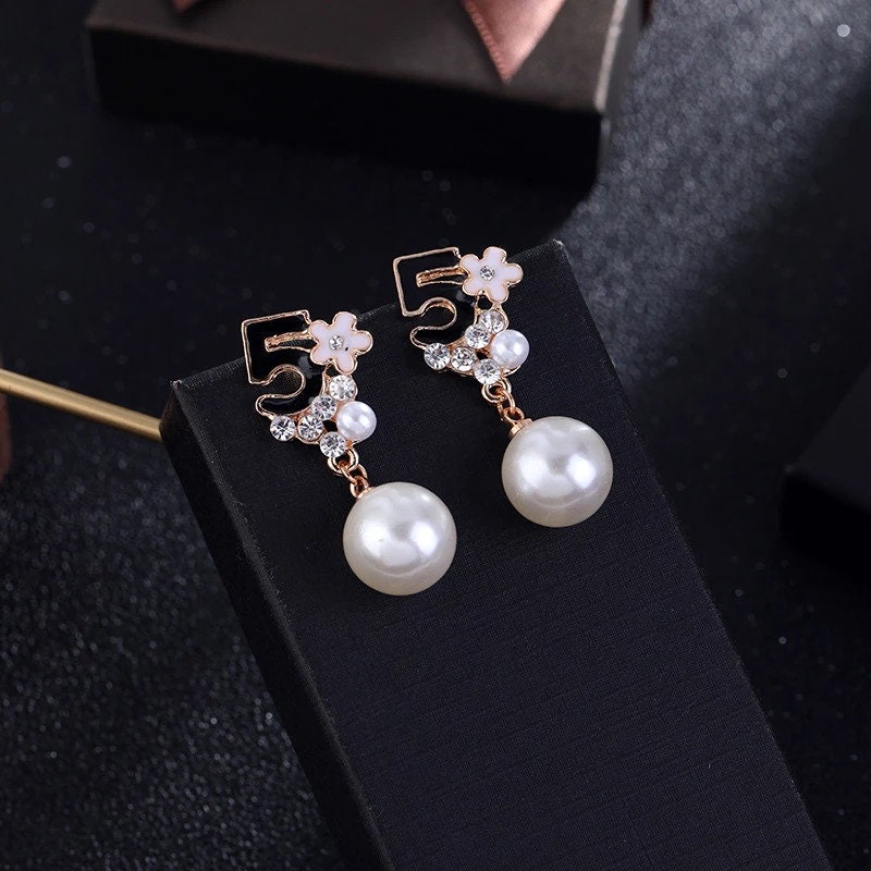 Chanel Pearl Earrings 