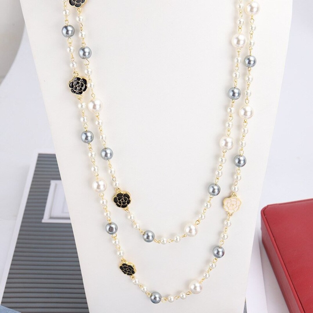 Buy Luxury Brand Design Camellia Pearl Long Necklace for Woman Online in  India 