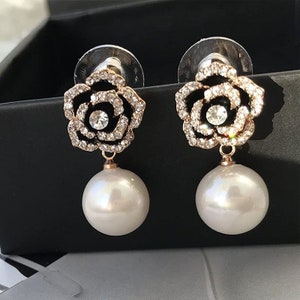 Buy Chanel Pearl Drop Earrings Online In India -  India