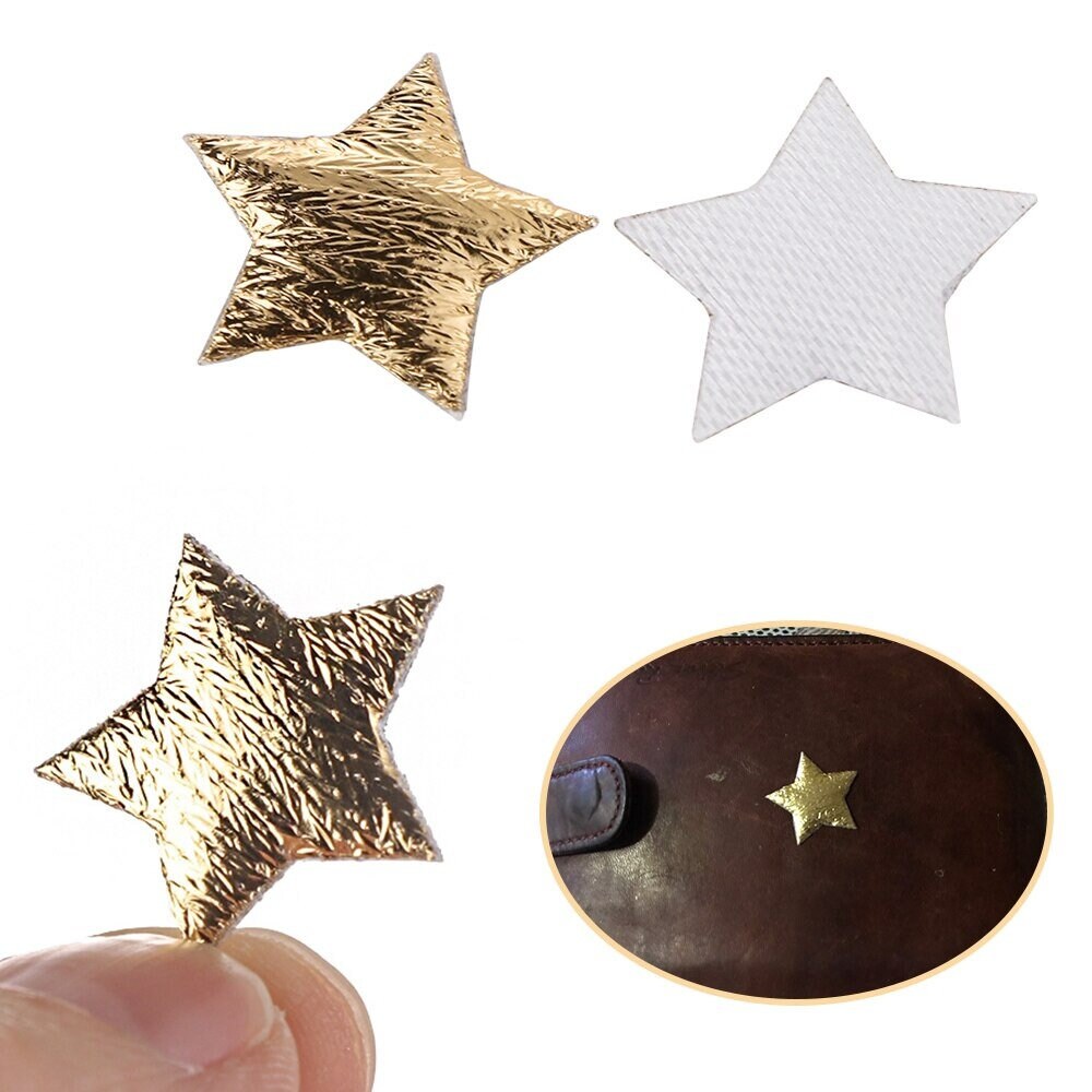 Iron on Gold Stars Transfers 45x Pack Iron-on Metallic Star Heat Transfer  Vinyl Fabric Clothes Clothing Silver Stars Holiday Decorations 