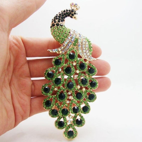 Peacock Brooch Pin, Crystal Rhinestone Tassel Peacock Brooch Vintage  Peacock Pin Womens Brooches and Pins Jewelry Cloth Accessories