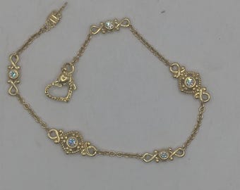 VTG 18kt Diamond Byzantine bracelet