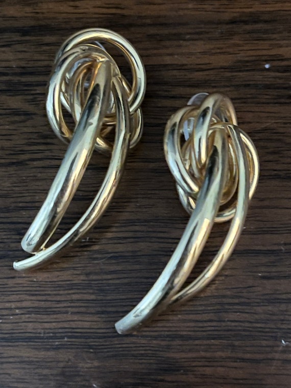 14K Yellow Gold Estate Earrings - image 1