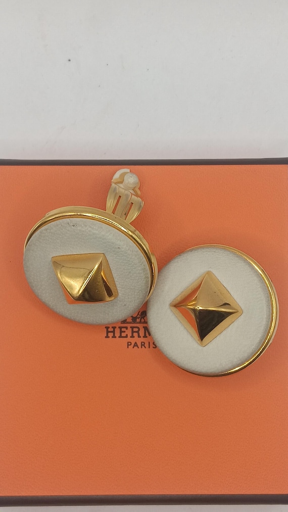 Authentic Hermes Large Earrings - image 1