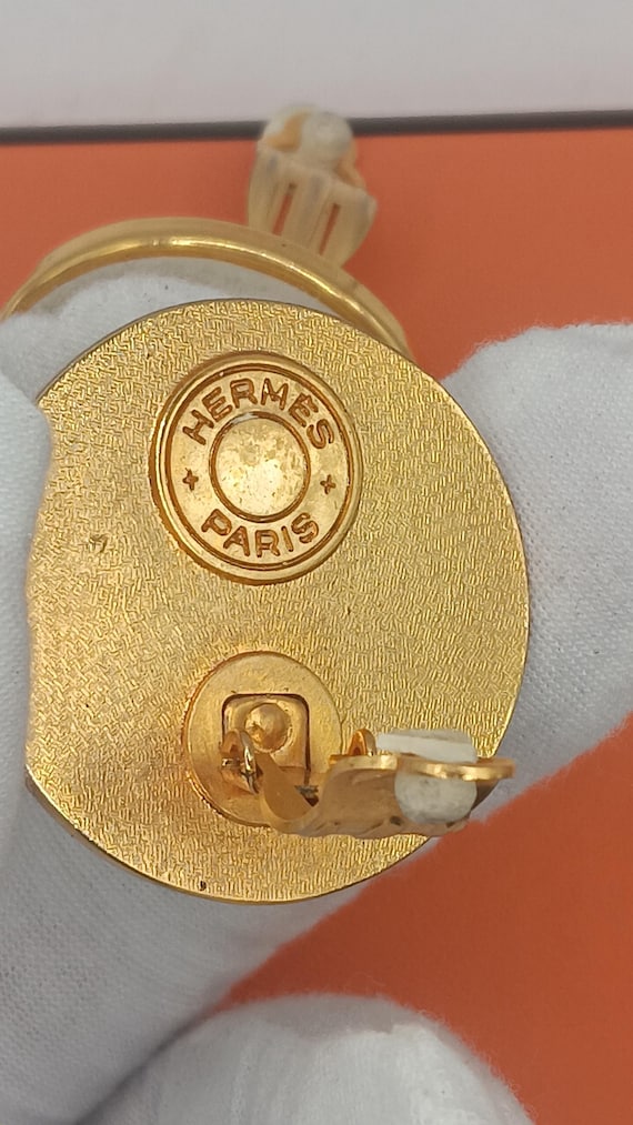 Authentic Hermes Large Earrings - image 4