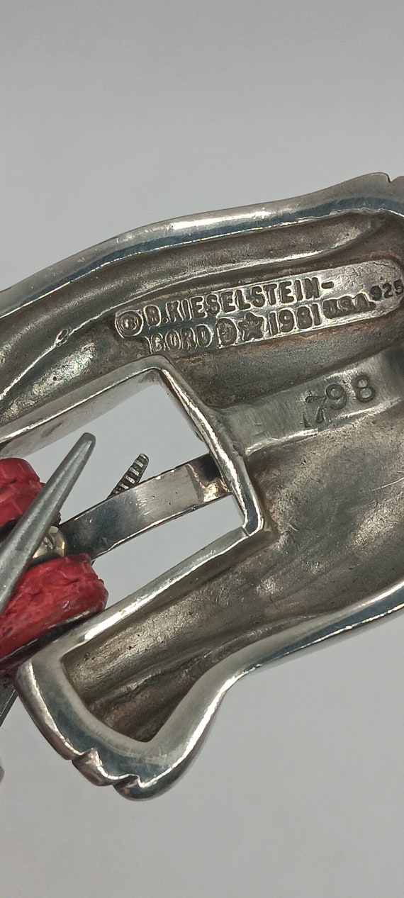 Vintage Authentic Barry Kieselstein Cord Silver Leather Belt  display picture 1