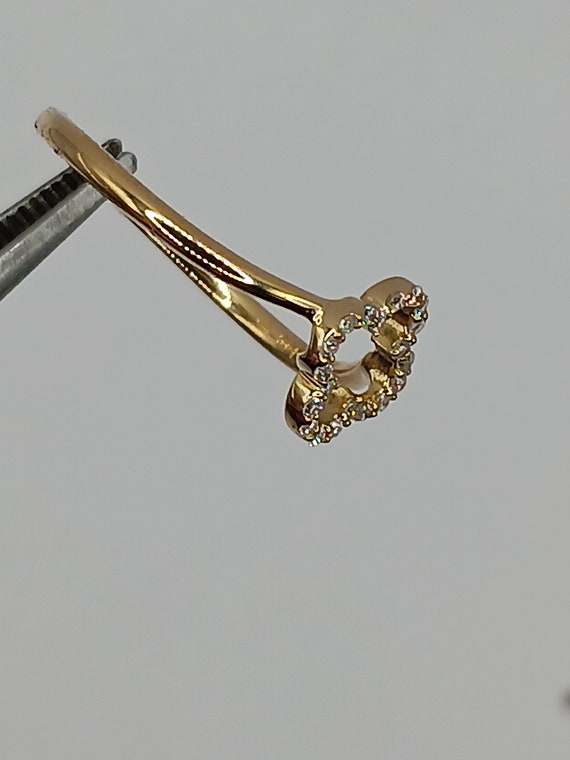 18kt  diamond clover ring - image 2