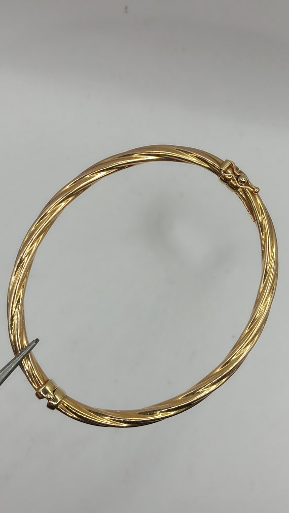 14kt twisted wire bangle bracelet - image 2