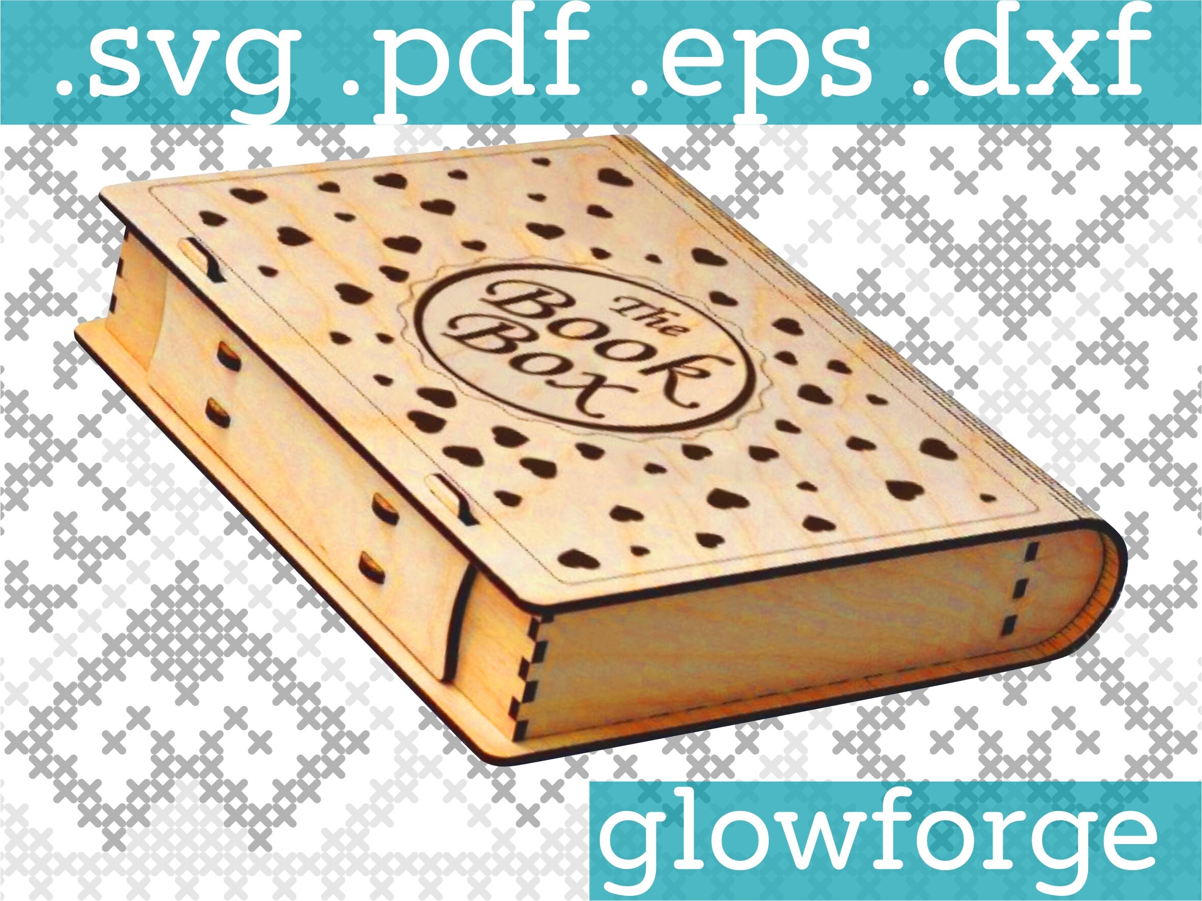 Book Box Laser Cut Files SVG laser cut laser bestanden Etsy Nederland