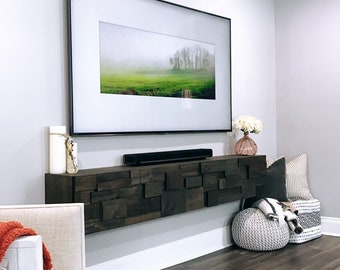 Modern | Custom Color | Solid Wood | Floating TV Console