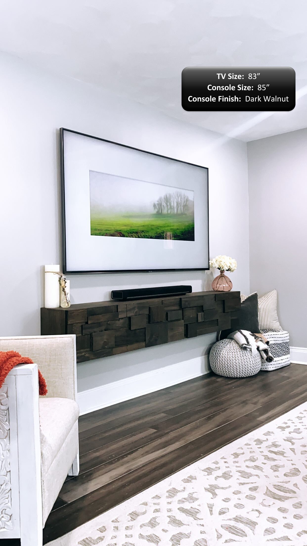 Keiper solid wood 2024 floating tv stand