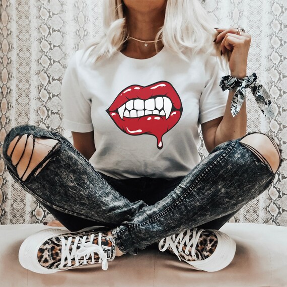 Womens Vampire Halloween T-Shirt I Bite Scary Costume Outfit Gift Womens Vampire Halloween T-Shirt I Bite Scary Costume Outfit Gift