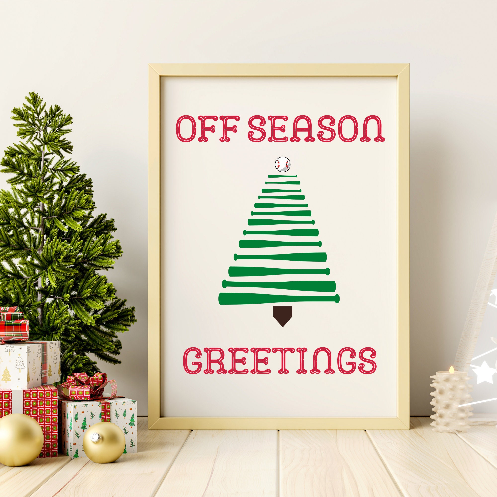 Baseball Christmas Tree SVG Baseball Christmas SVG Baseball - Etsy
