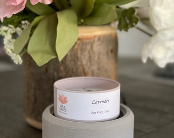 Hand Poured Wickless Soy Candle, Electric Warmer, 5 oz Tin