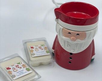 Ceramic Santa Electric Wax Warmer Bundle | Christmas Soy Wax Melts Included