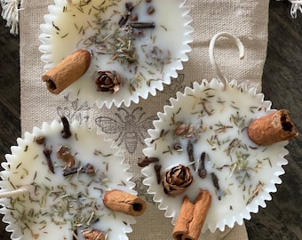 Roasted Pinecone Scented  Fire Starter Gift for Camping, Set of 3 Natural Soy, Outdoor Enthusiast Gift, Fire Pit, Camping Gear, Camper Gift,