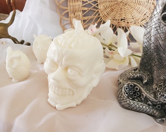 NEW Unique Gargoyle Skull Candle, Monster Skull Candle ,  Skeleton Candle, Mythical, Serpent, New Item