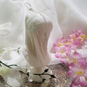 Veiled Lady Candle,  The Veiled Maiden,  The Veiled Virgin, Female Torso Candle, The Veiled Lady, Spiritual Vieled Lady, Vailed