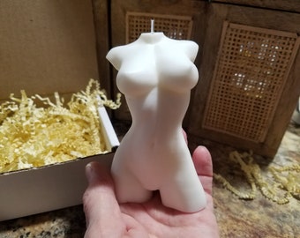 Large Goddess Torso Candle,  Naked Sensual Art, Lady Candle, Body Beautiful Aphrodite, Novelty Woman Candle, Gift for Him, Gift for Her,