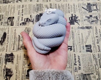 Coiled Realistic Snake Candle, Large Snake Candle, Serpent, Viper