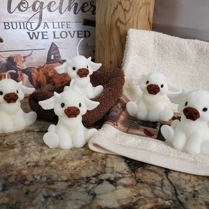 Super Cute Scottish Highland Baby Cow Candles, Cow Shower gift, Birthday Party,  Party Favors, Wedding Favors, Hostess Gift, Color Choice