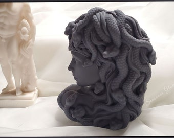 Large Medusa Candle, Greek Mythology Gorgon Candle,  One Pound Medusa Candle, Goddess Candle, Large Medusa,