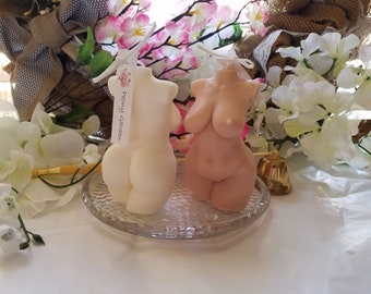 Curvy Female Torso Candle,  Aromatherapy Goddess Candle,   Female Torso Candle,  Butt Candle, Mature