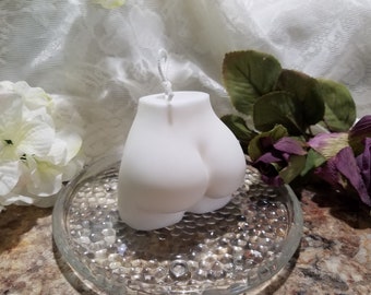 White Booty Candle,  Bum Candle, Novelty  butt Candle, Female Torso Candle