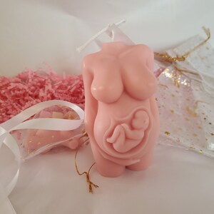 Pregnant Goddess Candle,  Mom to be, Expecting Lady Torso Candle, Expecting Mother, Novelty Woman Candle, Body Candle