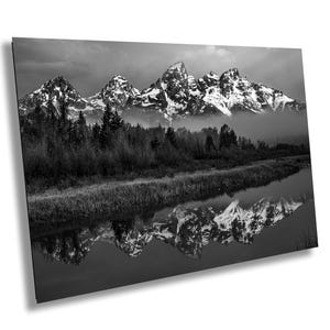 Grand Tetons Sunrise at Schwabacher Landung - Misty Mountain Reflection Landschaft Fotografie Druck