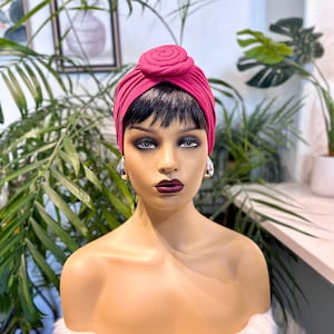 RED Pre-Tied Turban | Cotton Light-Weight Headwrap