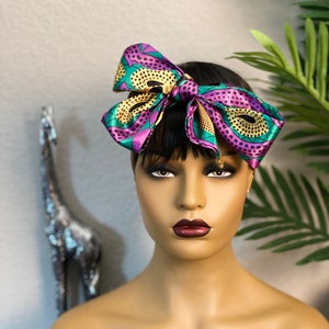 SATIN HAIR TIE| Assorted African Print Head Ties (1pc)