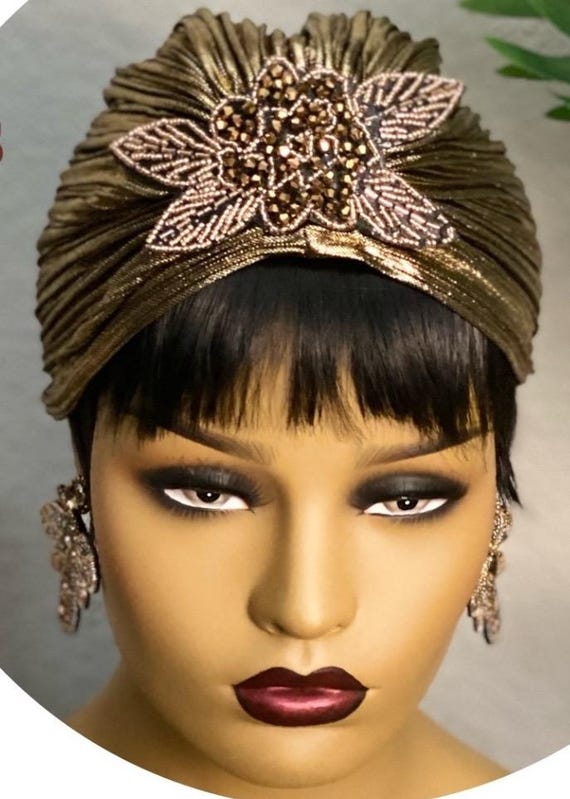 Best Seller!!! SILVER or BLACK SPARKLE Turban | Light-weight  display picture 3