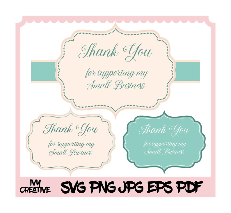 Thank You For Supporting My Small Business Sticker Svg Free License Print Files Cut Files High Quality Digital File Drawing Illustration Art Collectibles Ichigenn Nishifunabashi Com