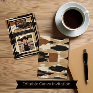 Editable Graduation Invitation Template- Grad Party Invite - Canva Download- Printable Graduation Announcement