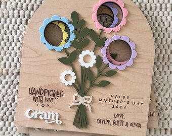 Handpicked with Love Photo Sign | Mother's Day | Gifts for Mom | Flower Bouquet Sign