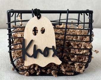 Personalized Halloween Gift Tag Spooky Ghost Boo Basket